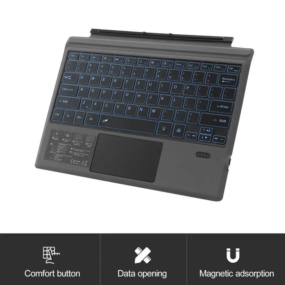 Tablet-Tastatur mit Stift halter Tastatur mit bunter Hintergrund beleuchtung Oberfläche Pro Tablet-Tastatur Schutz für die Oberfläche