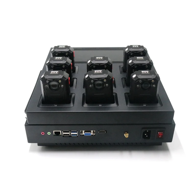 الجملة 8 منافذ 7 بوصة محطة إرساء الكاميرا التناظرية شحن الكاميرات التي يرتديها الجسم وجمع البيانات #5