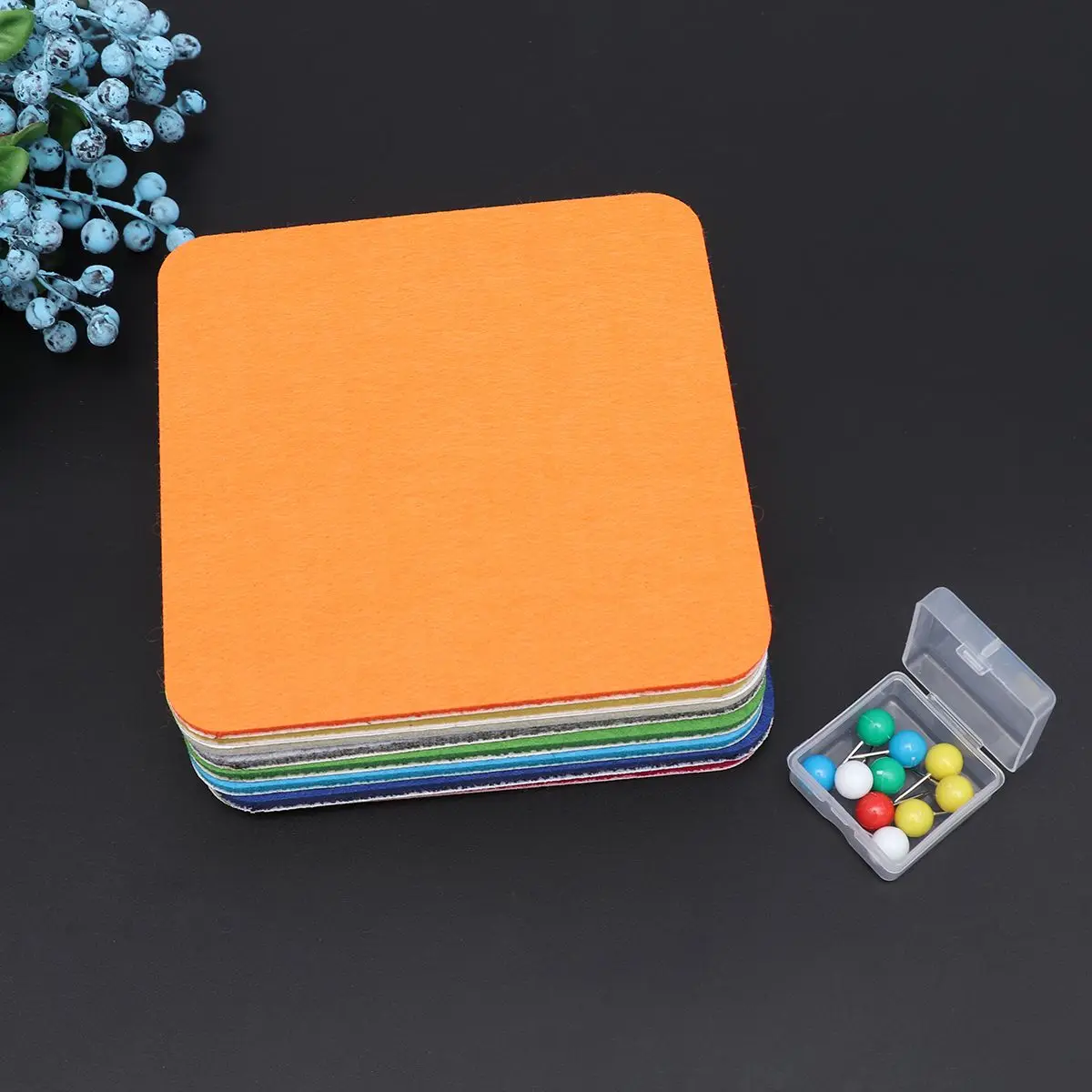 8 Pcs Pin Display Notice Board Felt Wall Sticker Photo Creative Stickers Bulletin Boards