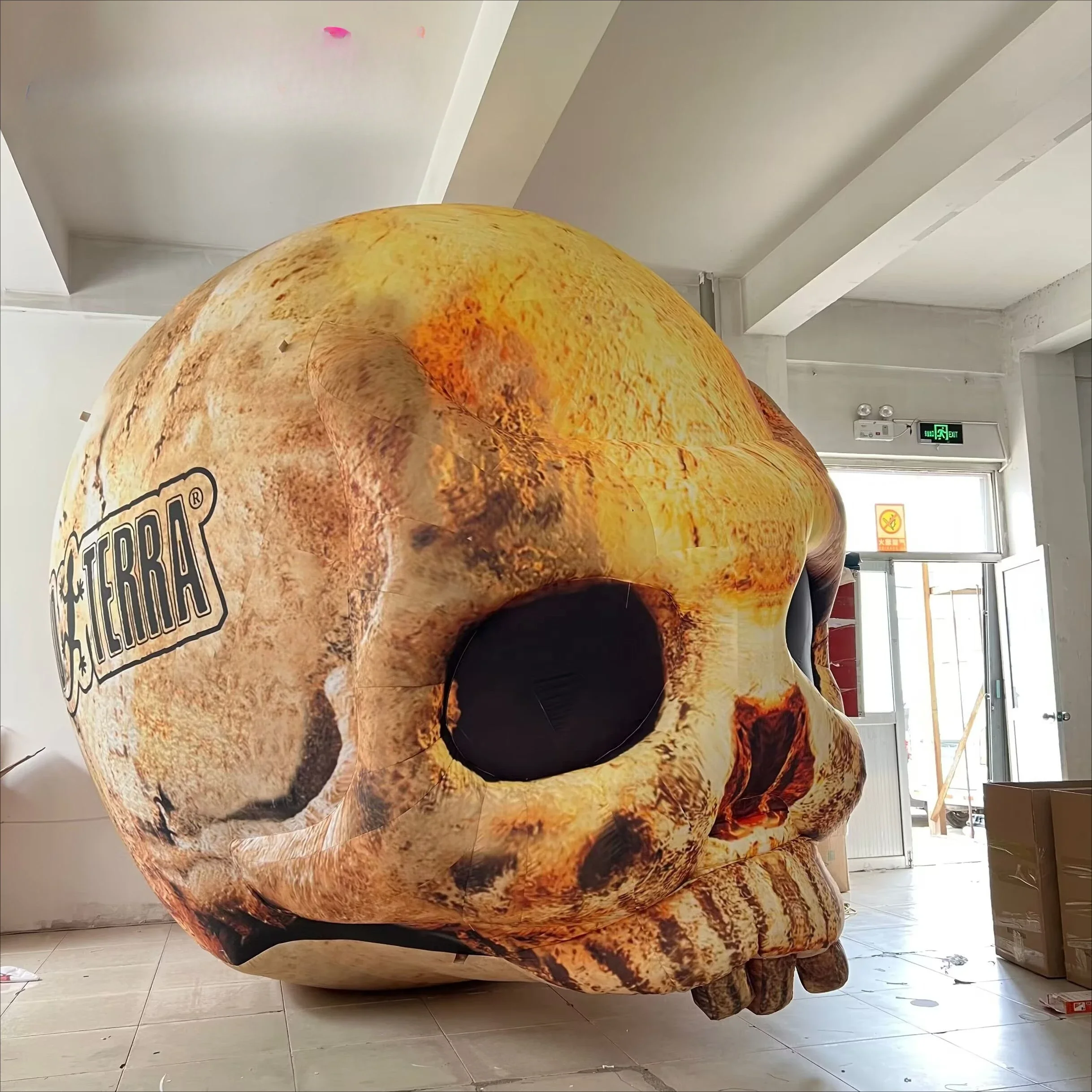 

Scary Halloween Decorations,Giant Inflatable Skull Skeleton Head