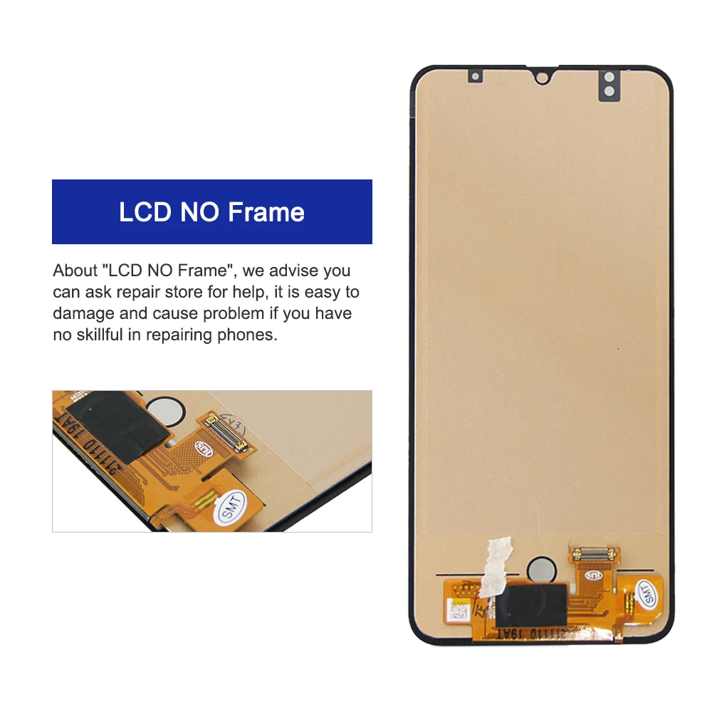 A30 SM-A305F/DS A305GT/DS Display Screen With Frame for Samsung Gaxlay A30 Lcd Display Touch Screen Digitizer Replacement