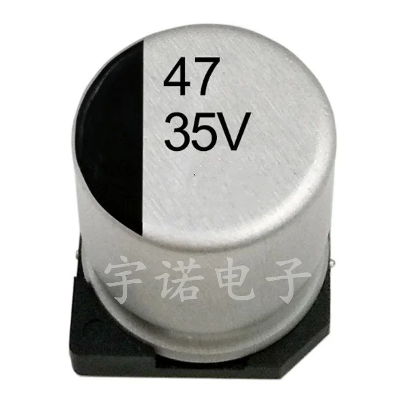 

10PCS 35V47UF Electrolytic Capacitor 6*5mm SMD Aluminum Electrolytic Capacitor 47uf 35v Size：6.3x5.4（MM）