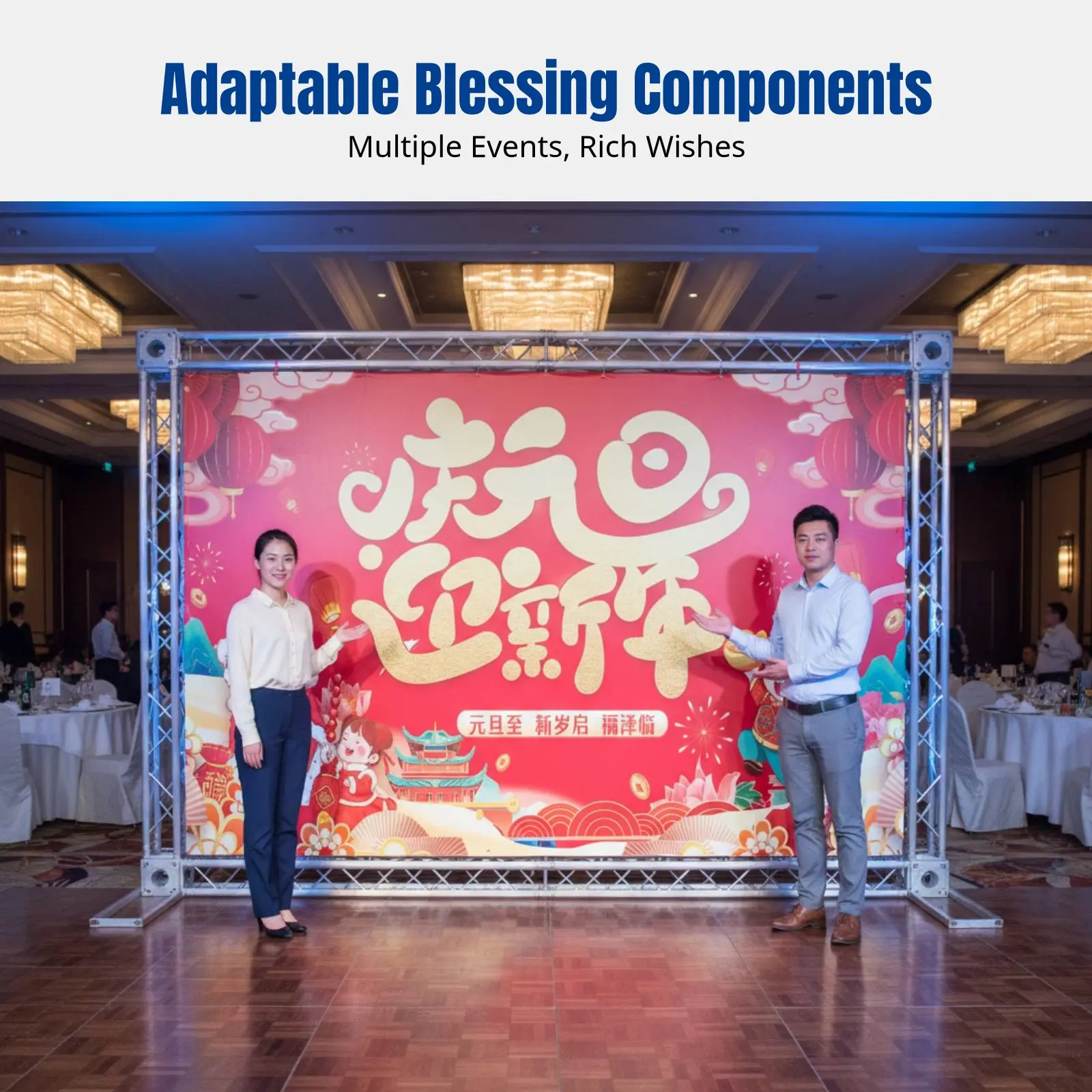 

Настенный гобелен к Китайскому Новому году 2026 (Год Лошади), прямоугольный плюшевый фон, праздничный декор