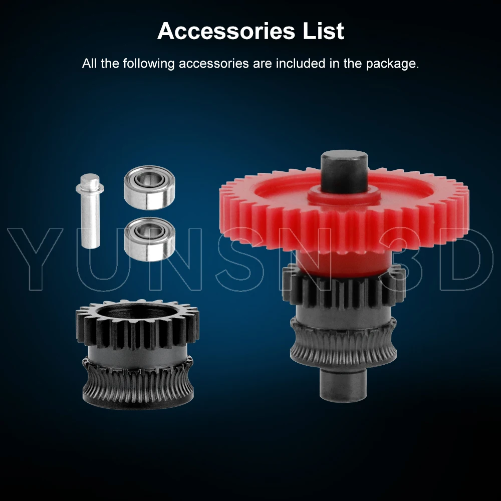 Für Kobra 3 Extruder Upgrade-Zahnrad Nano-Beschichteter Gehärteter Stahl Einteiliges Kit für Anycubic Kobra 3 3D-Drucker Teile Verschleißfestigkeit – Detail 7