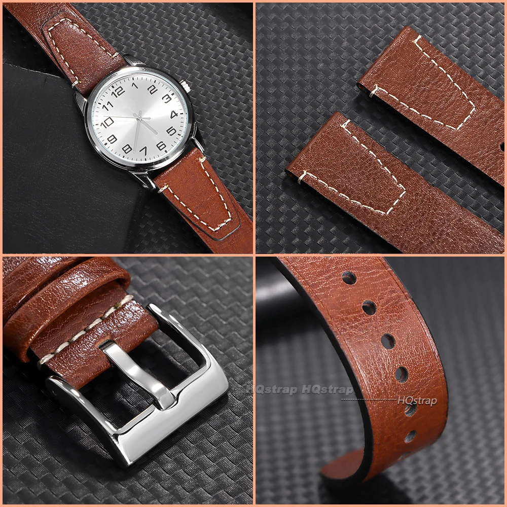 Vintage 20mm 22mm Oil Wax Leat - đánh giá và giá Suede Strap Watch