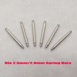 2/4/10/20Pcs Spring Bars 16/18/19/20/22/24/26mm Strap Link Pins Fits SKX007 Tuna 6105 Watch Band Dia 2.0mm 2.5mm Spring Bars