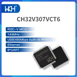 5/10 шт./лот CH32V307 RISC-V MCU 144 МГц USB(480 Мбит/с Встроенный PHY) 8 * UART Ethernet