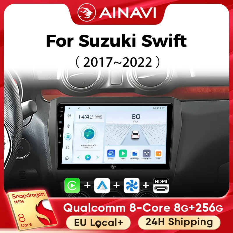 【新品・未使用】Car Multimedia Player Ainavi Car Multimedia Player For Suzuki Swift 2017 2018 2019 2020