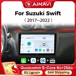 Ainavi Car Multimedia Player For Suzuki Swift 2017 2018 2019 2020 2021 wireless Carplay Android Auto 4G Wifi 2din
