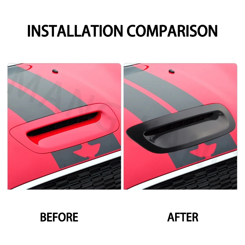 Car Hood Vent Sticker for Mini Cooper S JCW F56 F55 F54 F57 R56 R57 R58 Bonnet Air Outlet Cover Trim Decoration Accessories