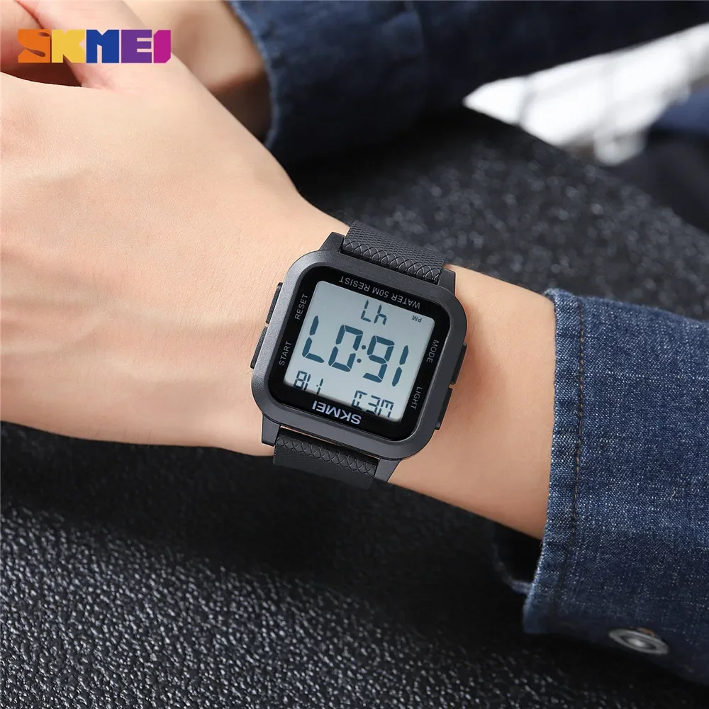 SKMEI Sport Watch for Men Military Electronic Waterproof LED Digital Mens Wristwatches Student Alarm Clock1858 Reloj Hombre 1894