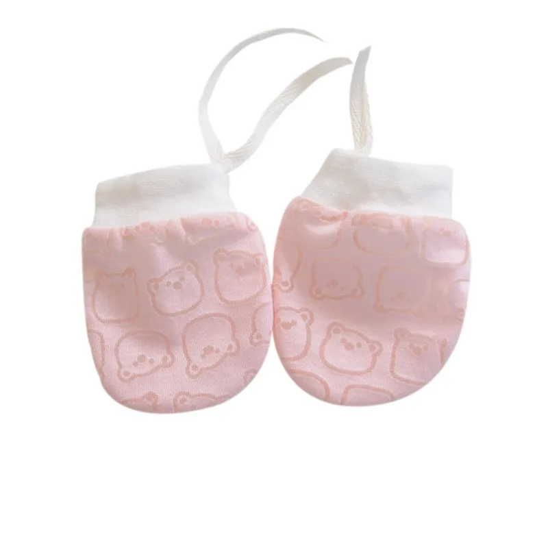 

Baby Gloves Baby Anti-grab Gloves Newborn Adjustable Tether 6 Months Breathable Light Gloves