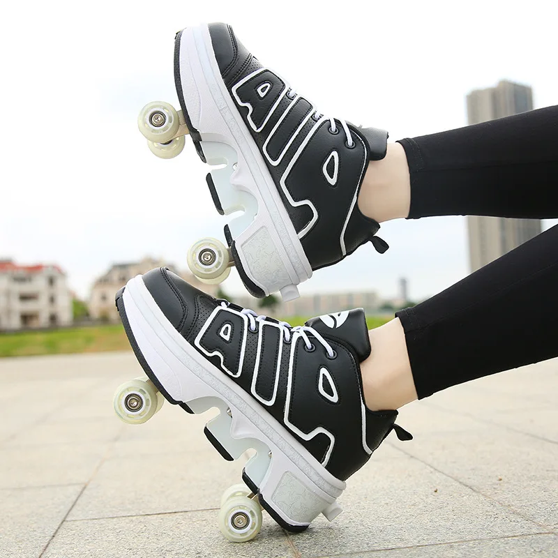 New Roller Skating Shoes Deformation Parkour Shoes Kids Adults Unisex Sneakers Street Urban Fitness FSK Quad Skating Shoes