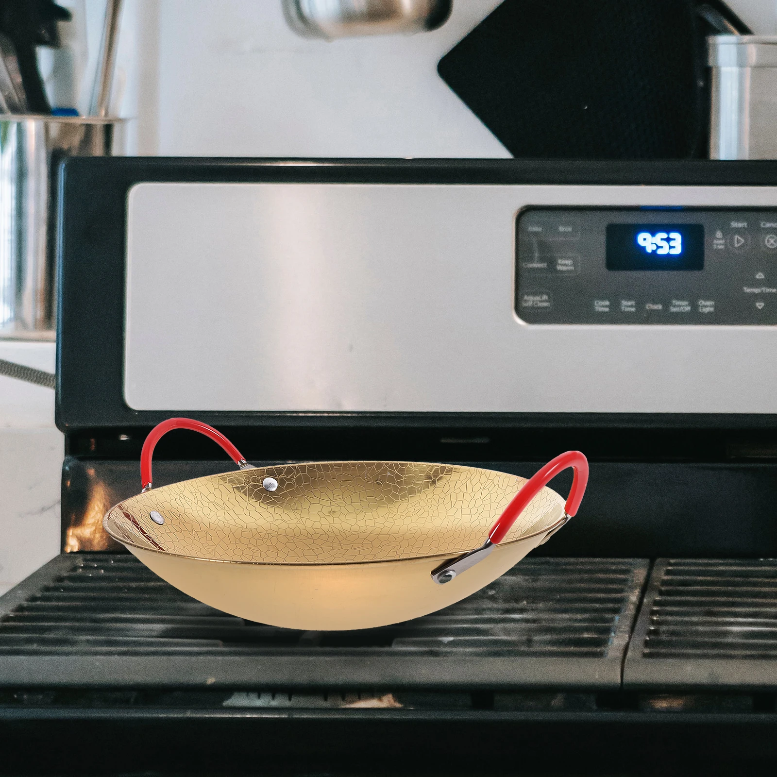 

Stainless Steel Wok Double Handle Heat Resistant Large Cooking Soup Pan Stock Pot Pan Binaural Ramen