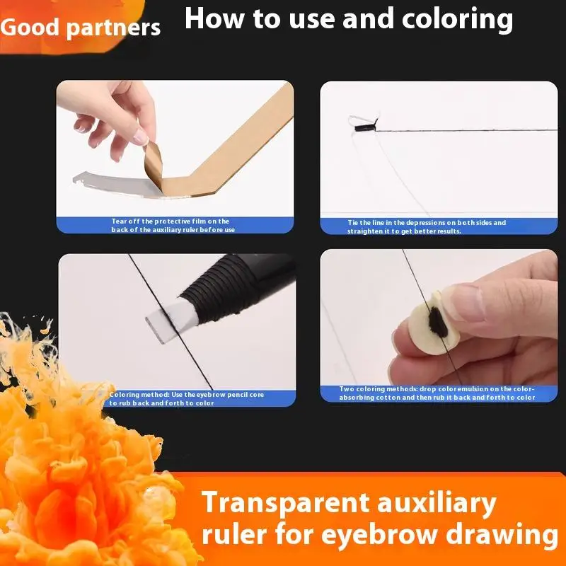 Bow And Arrow Shaped Eyebrow Mapping Ruler Positioning Tool For Line Drawing And Permanent Makeup Accessories