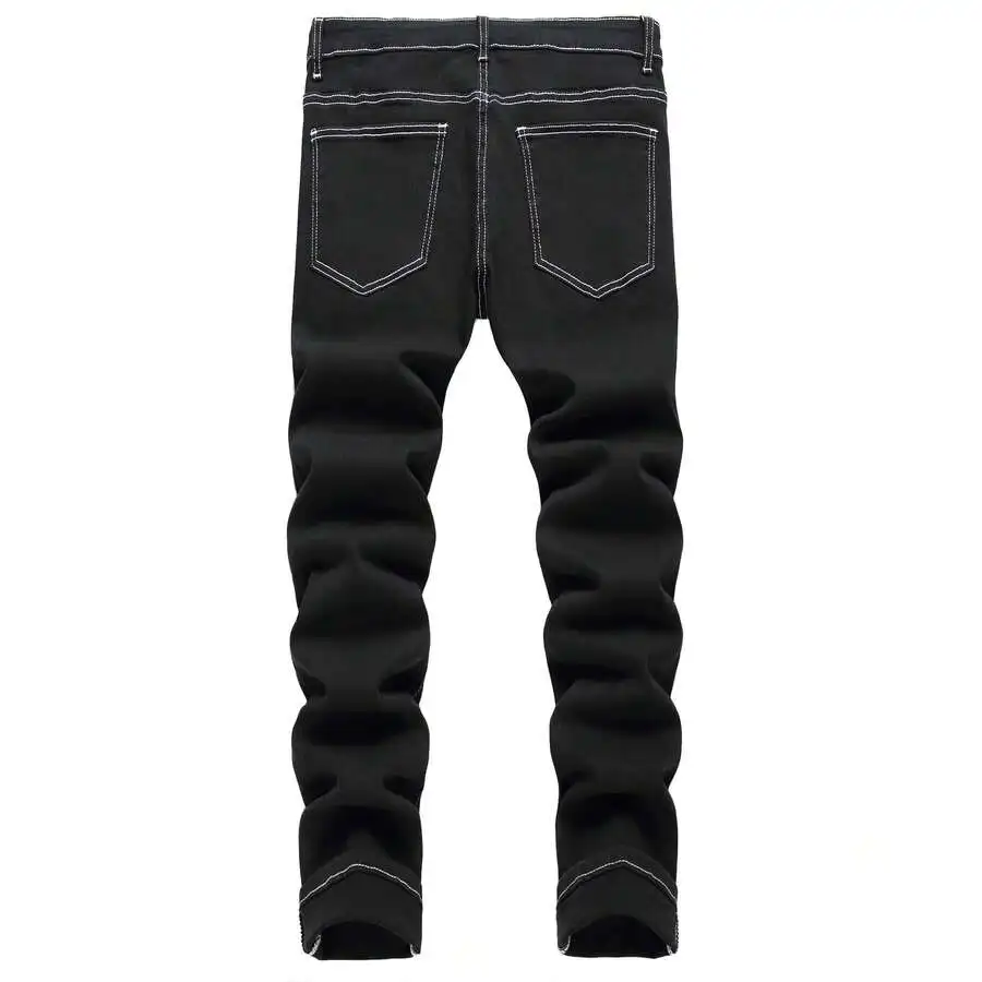 Mens Slim Fit Stretch Distressed Skinny Jeans