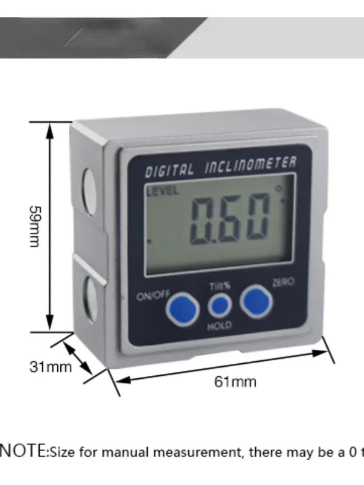 Digital Inclinometer Aluminium Alloy Shell Bevel Protractor  Box  Angle Measuring Tools