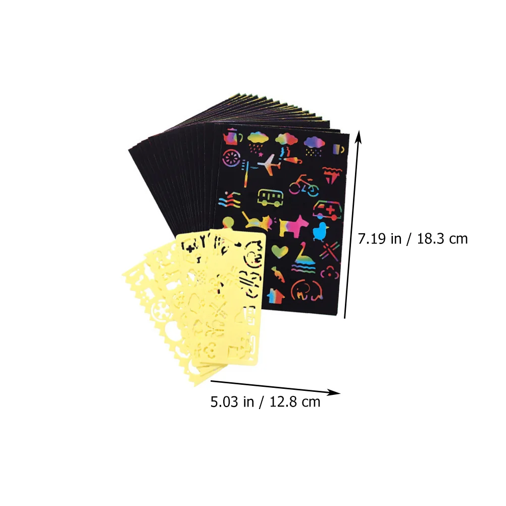 

Scratch Set Tools for Kids Hand-painted Cards Suite Paper Jam Children DIY Toys