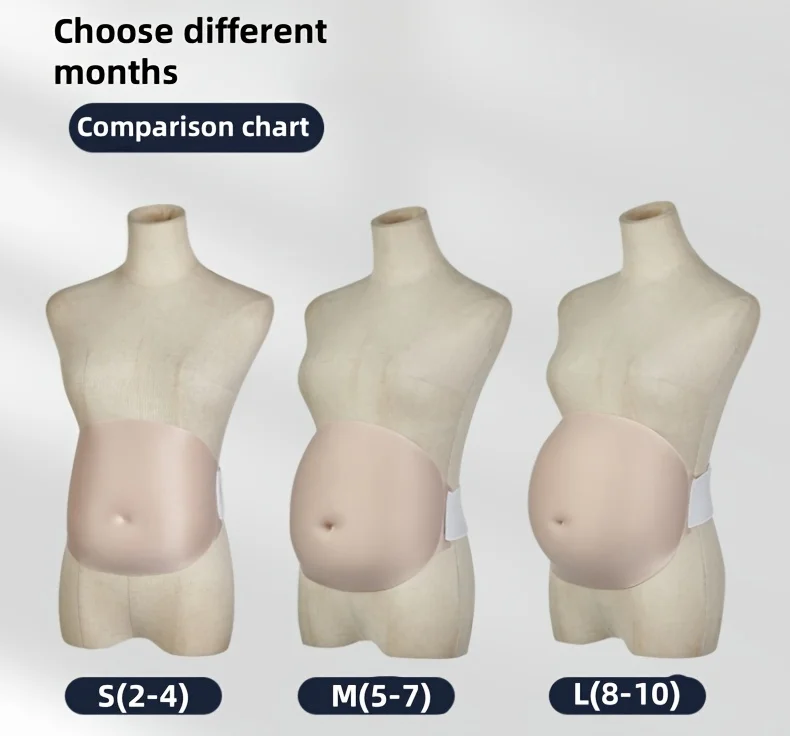 

Fake Pregnancy Belly Soft False Pregnant Tummy Pregnant Woman Belly Sponge Props Costume Christmas Halloween