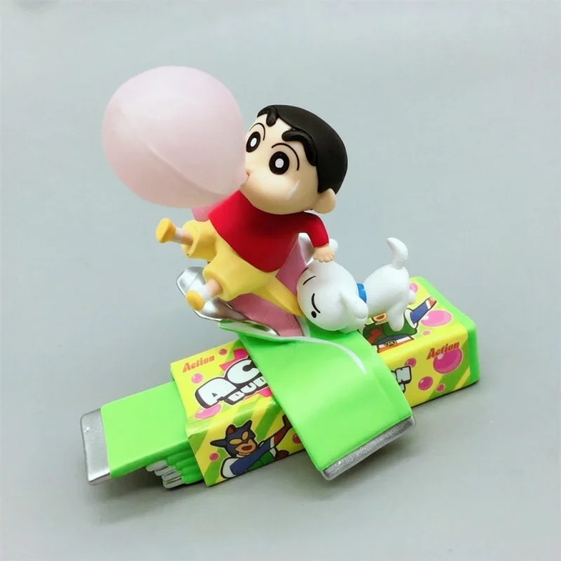 In Stock Re-ment Crayon Shin chan Super Satisfying Snack Party Figure Blind Box  Ice Cream Chocolate Donut Instant Noodle Toys view 5