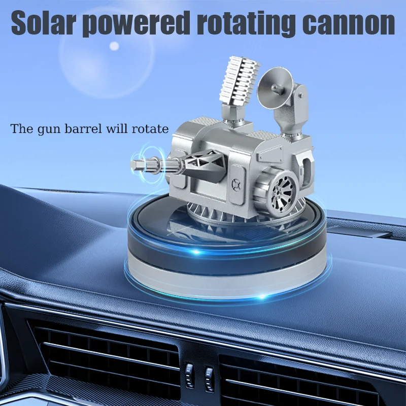 نسخة مطورة ستدوير البرميل مدفع دوار مثبت على السيارة يعمل بالطاقة الشمسية زينة عطر دوارة ممتعة للسيارة