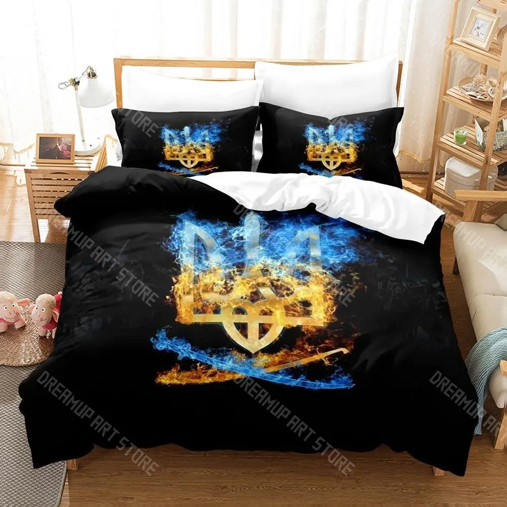 3D Printed Ukrainian Flag Ukraine Bedding Set for Boys Girls Duvet Cover Pillowcase Twin Queen King Full Single Double Sizes