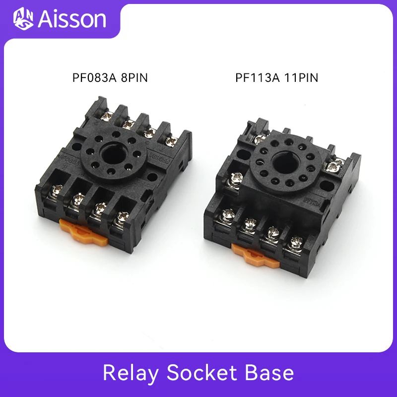 1 sztuk PF083A 8Pin PF113A 11Pin gniazdo przekaźnika podstawa dla DH48S ST3P AH3-3 MK2P JTX-2C H3CR montaż na szynie