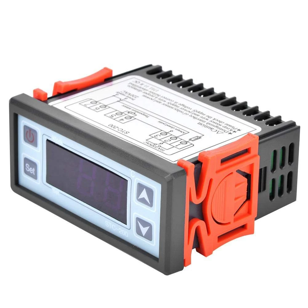 STC-200 Digital Thermostat Temperature Controller Microcomputer Refrigeration Heating Controller AC220V