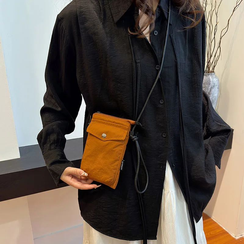 Straße gewaschen Nylon Umhängetasche für Frauen Mode Telefon Messenger Bag weibliche Geldbörsen Designer Schultertaschen – Detail 6