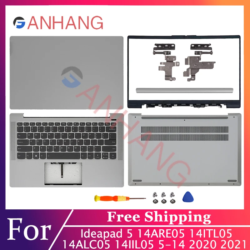 

For Ideapad 5 14ARE05 14ITL05 14ALC05 14IIL05 5-14 2020 2021 Laptop LCD Back Cover Bezel Palmrest Upper Rear Lid Bottom Case