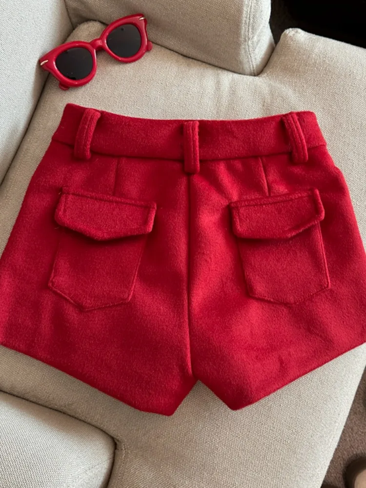 Faion Pantaloni bootcut a vita alta Puro desiderio da donna Strato base in lana sexy Pantaloni casual Allungamento delle gambe invernali