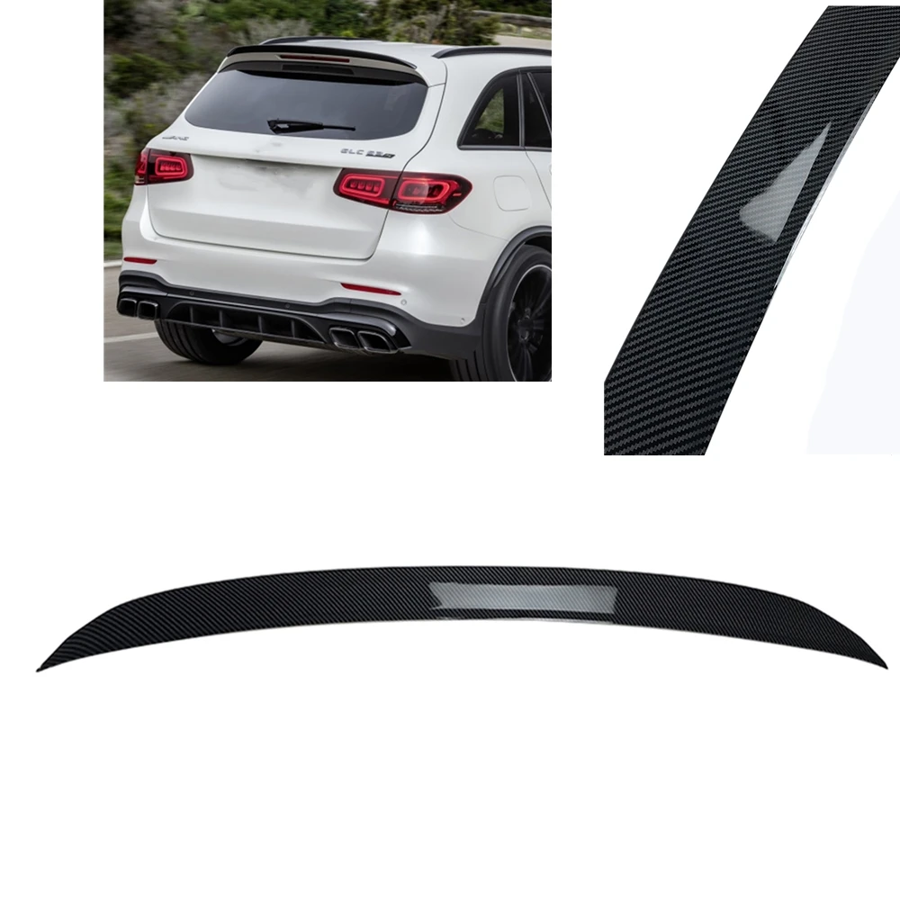 Rear Roof Spoiler Wing For Mercedes-Benz GLC X253 GLC200 GLC250 GLC300 GLC43 GLC63 AMG 2016-2022 Carbon Fiber Look Splitter Lip