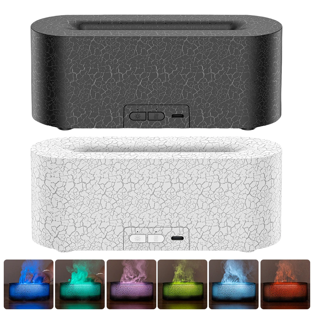 

USB 7 Colorful Flame Aroma Diffuser Aroma Essential Oil Diffuser Humidifier Flame Essential Oil Diffuser for Spa Yoga Gym