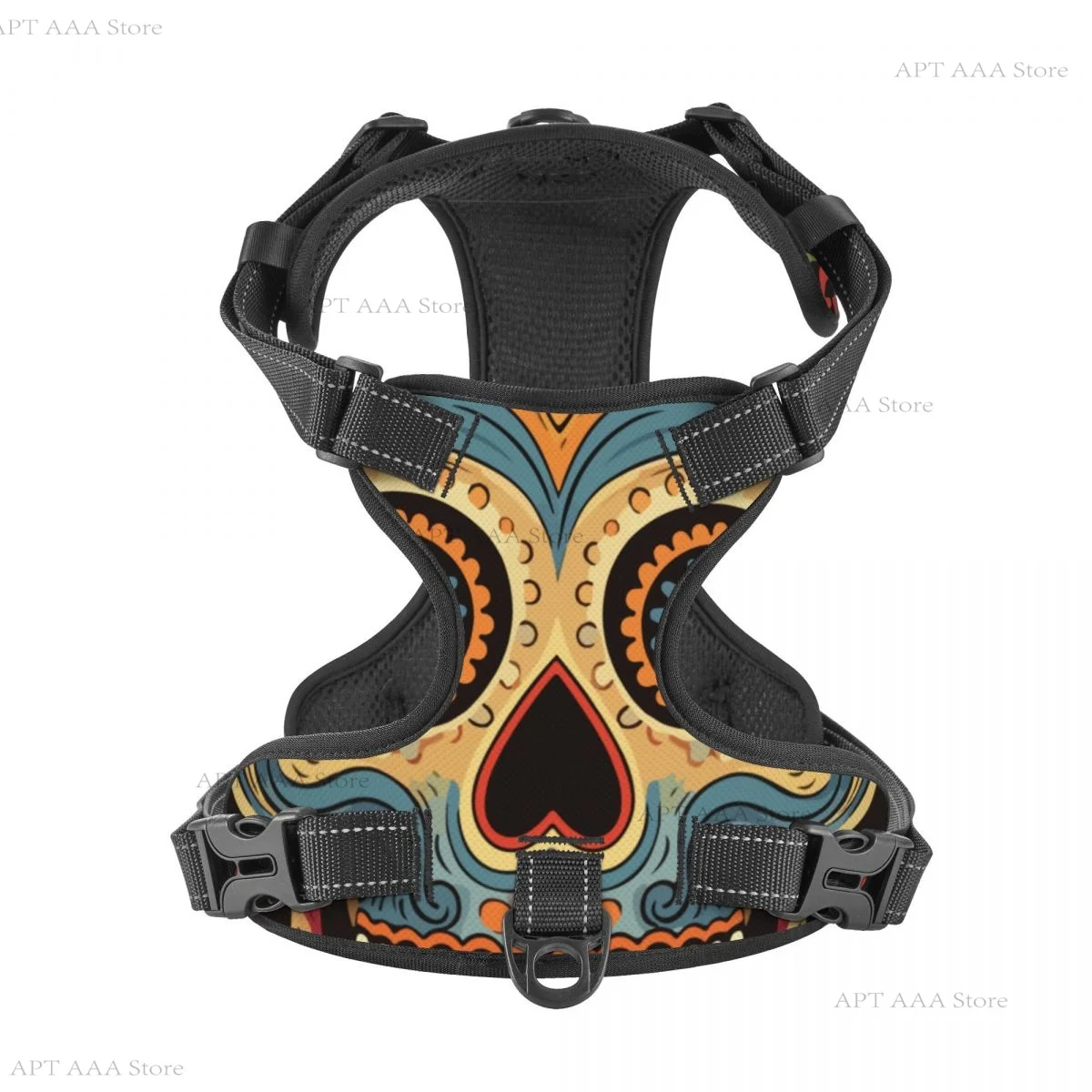 

Шлейка для домашних животных с сахарным черепом и цветочным принтом, маленькая, средняя, большая, с разрезом для собак, модная уличная дропшиппинг