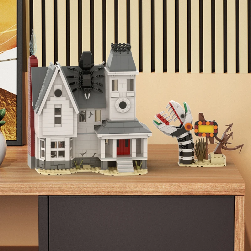 Bricklink 아이디어 영화 Beetlejuices Sandworm 액션 피규어 Brickheadz 세트 및 Maitland의 집 빌딩 블록 아이 장난감 선물