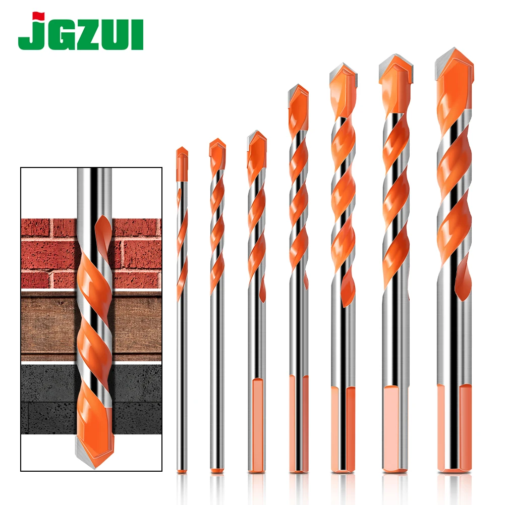 3,4,5,6,8,10,12mm Overlord Drill Glass Tile Punch Hole Opener Concrete Cement Triangle Bit Tungsten Steel Bit Woodworking Tools