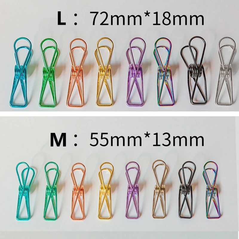 10 pcs Colorful Long-tail Clips, Office Stationery Ticket Holders, Creative Sealing Clips, Dovetail Clips, Fishtail Clips