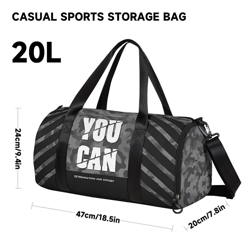 

National Tide Wind Camouflage Niche Large Capacity Fitness Bag Independent Shoe Bin Sports Bag Hand Bill Shoulder Crossbody Bag