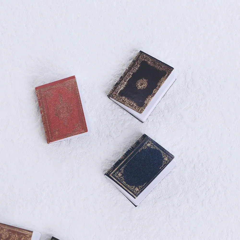 Zabawki dla lalek Retro klasyczny notatnik w stylu europejskim Mini książki Dekoracja domku dla lalek Miniatura — zdjęcie 6