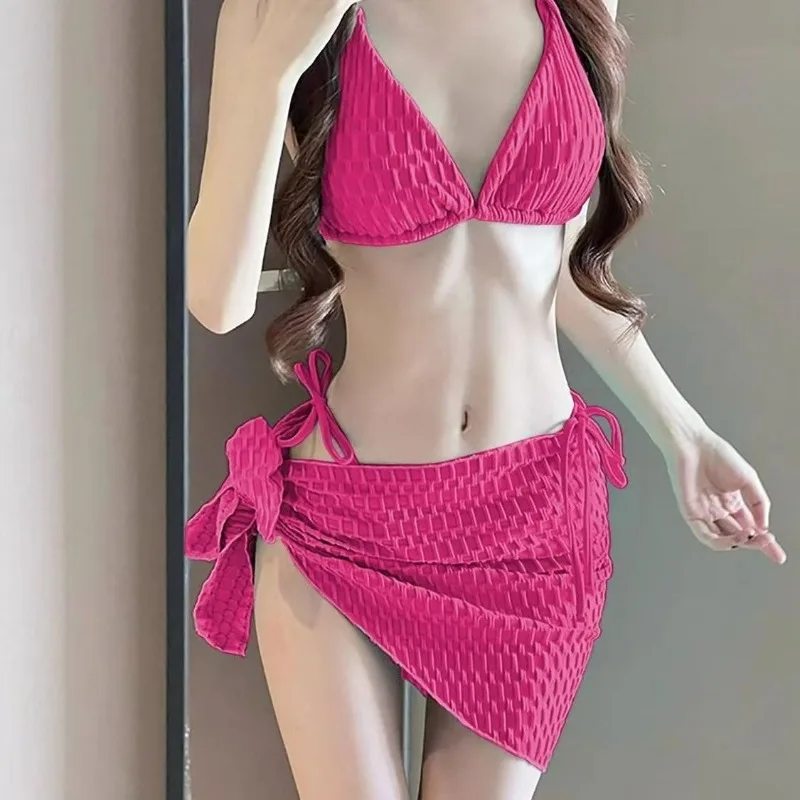 مجموعة بيكيني أوروبية أمريكية أنيقة ومثيرة - قطعتين رافعة للصدر الصغير، ملابس سباحة مغرية متواضعة لقضاء عطلة الربيع الحار