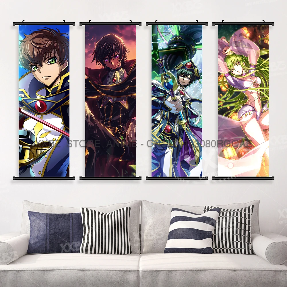 Code Geass:Lelouch Of The Rebellion Anime Leinwand Heimdekoration Wandkunstwerk Hängende Malerei Druckrollen Bild Zimmer Poster – Detail 3