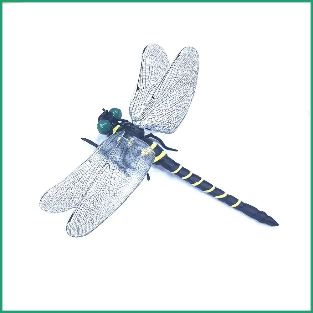 Novelty PVC Simulation Dragonfly Wing Length 12CM Black Mosquito Repellent Insect Model Outdoor