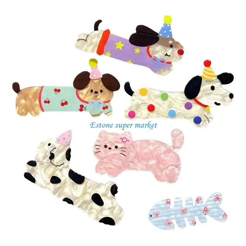 

090B Hair Accessories For Baby Girls Acrylic Clips Baby Hair Decoration