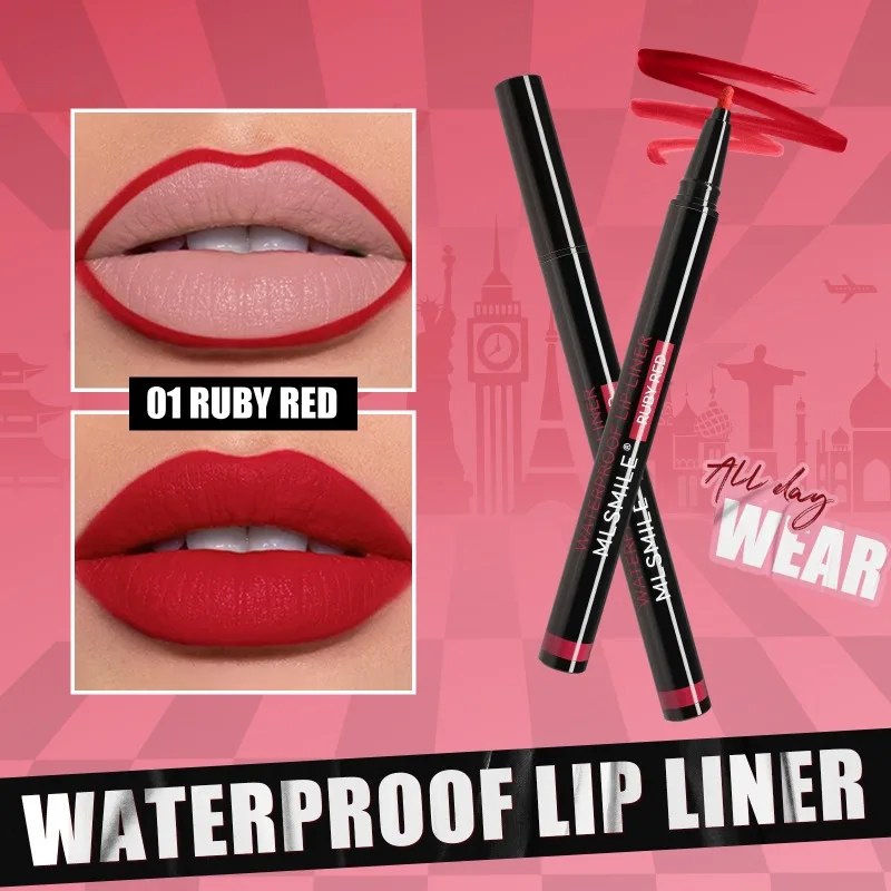 ดินสอเขียนขอบปากแบบกันน้ำ ติดทนนาน ไม่เลอะ ไม่ต้องใช้แปรง ให้ลุคธรรมชาติ สีนู้ด