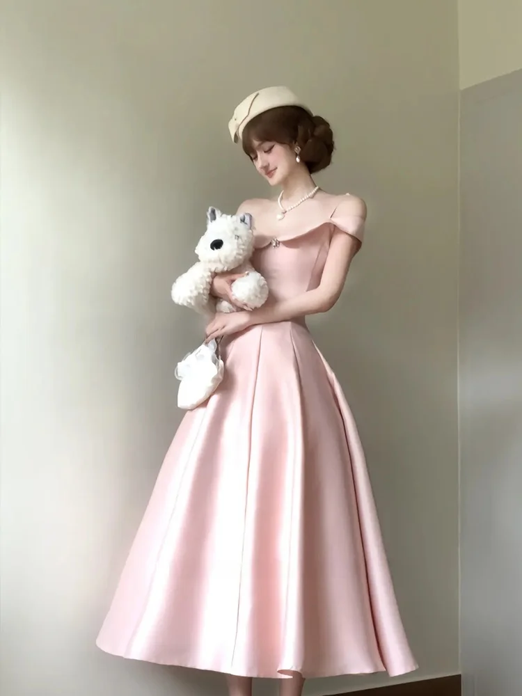 

Платье Princ Sle Birthday Dr с бантом на плече, пышной юбкой с высокой талией, французским стилем, украшенное стразами, без рукавов, на молнии сзади