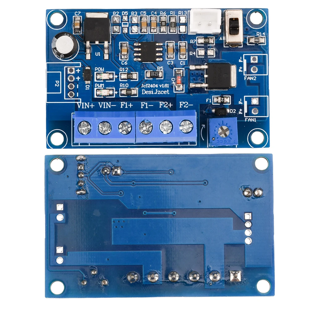 Control de temperatura del ventilador, módulo de regulación de velocidad del chasis con 2/3/4 cables, Pwm, regulador de velocidad del termostato, CC de 12V y 24V, JCF2404