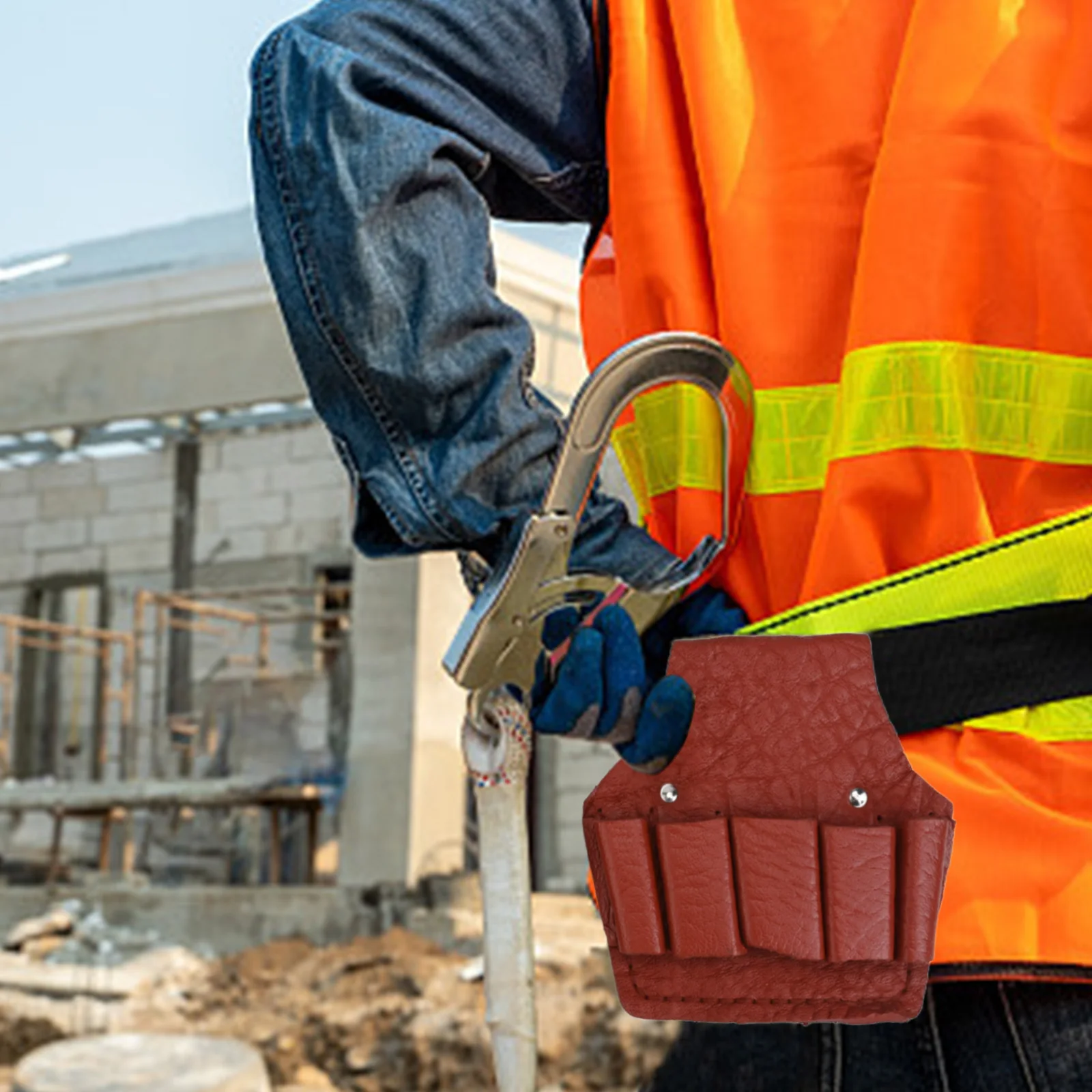 

Brown Storage Bag Compact Tool Storage Bag Workshop Organizer Reliable Tool Protection Sturdy Material Construction