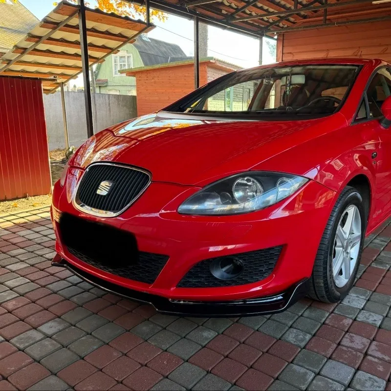 

Для Seat Leon Mk2 Facelift 2009-2012 Стандартная версия Передний бампер Губа Подбородок Спойлер Сплиттер Губная защита Защитная крышка Тюнинг