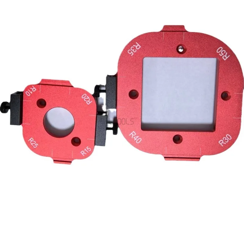 

Шаблон для закругления углов 10～25R/30～50R, фрезерный станок для закругления углов шкафов, приспособление для фрезерного стола, инструменты для деревообработки и обрезки