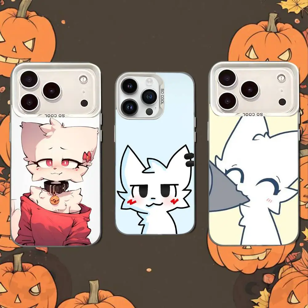 

Cute A-BoykisserS C-Cartoon Phone Case For iPhone15,16,17,13,14,12,11,Pro,XS,Max,Plus,Mini,SE White Candy Matte Shockproof Cover
